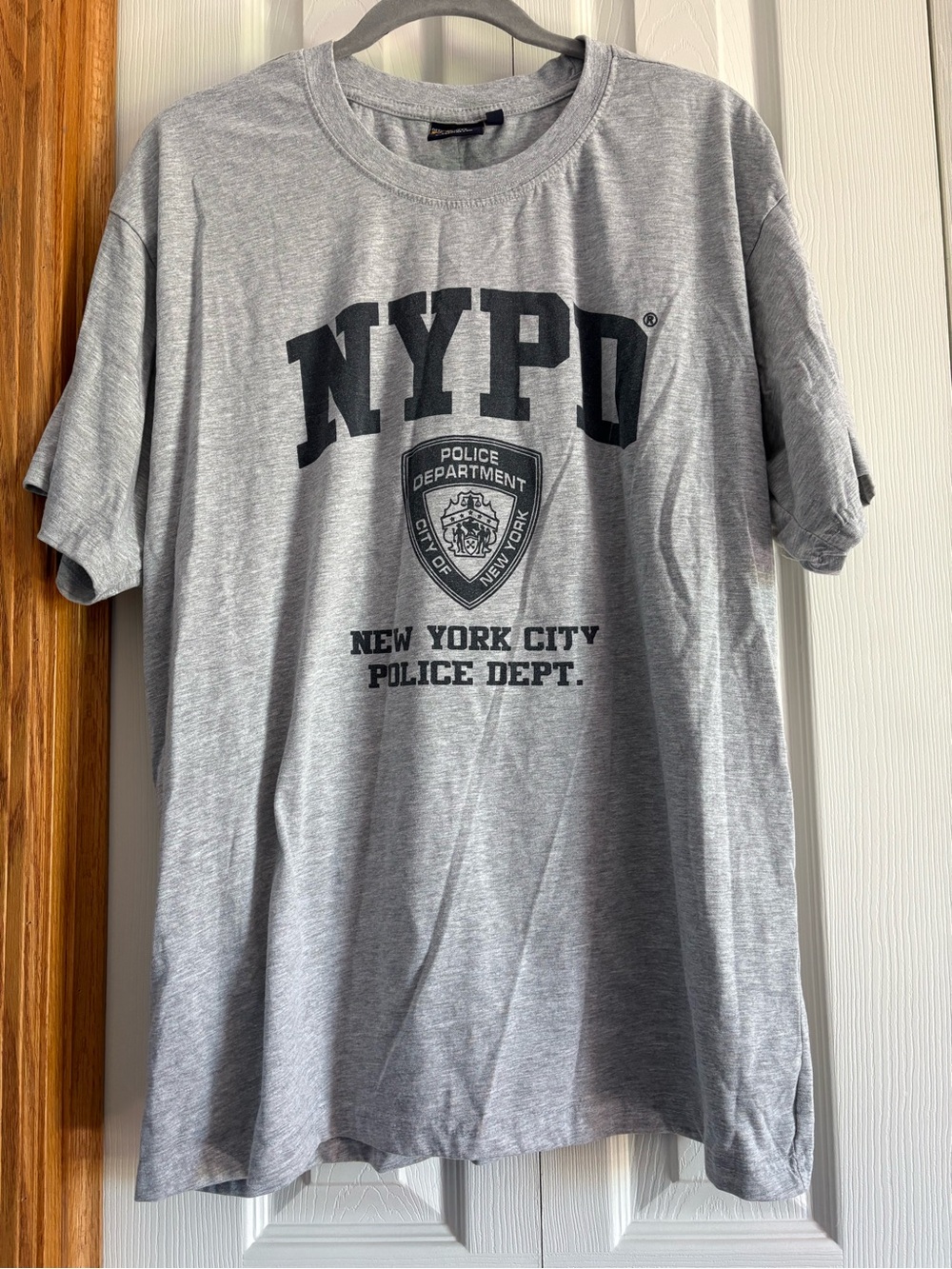 Gray NYPD Graphic Short Sleeve Tee - Classic City Badge Print